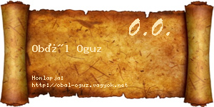 Obál Oguz névjegykártya